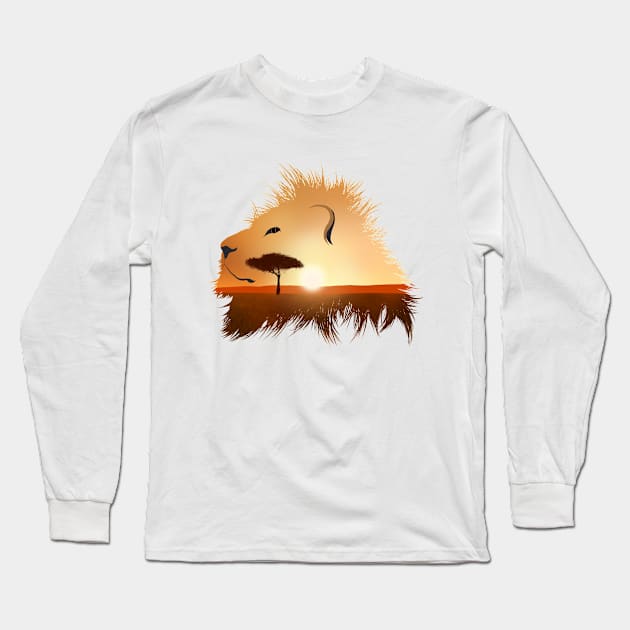 Lion King Long Sleeve T-Shirt by Esu